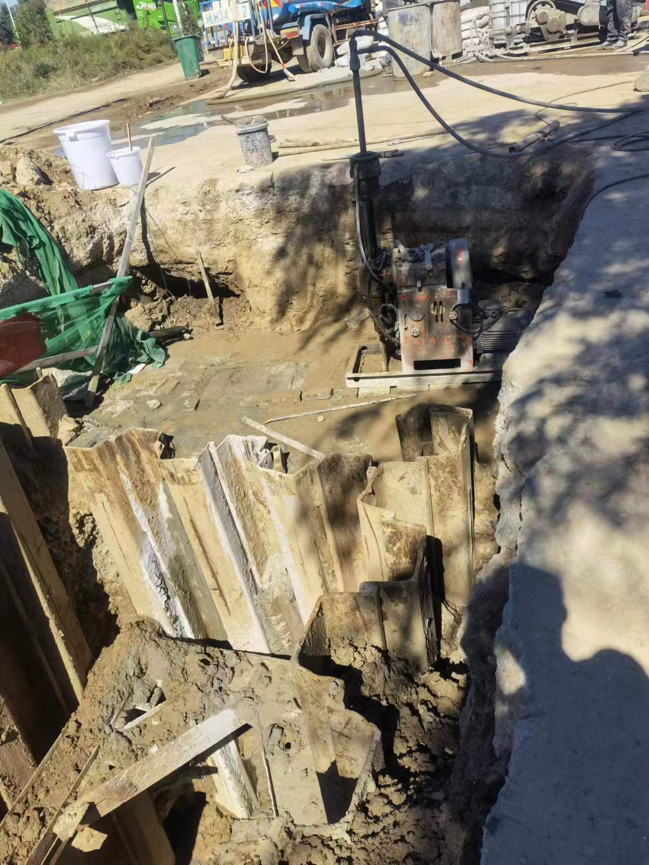 通化基坑隧道止水帷幕桩底钻孔高压注浆